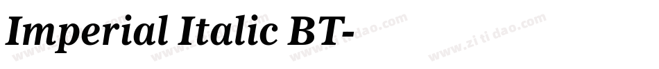 Imperial Italic BT字体转换